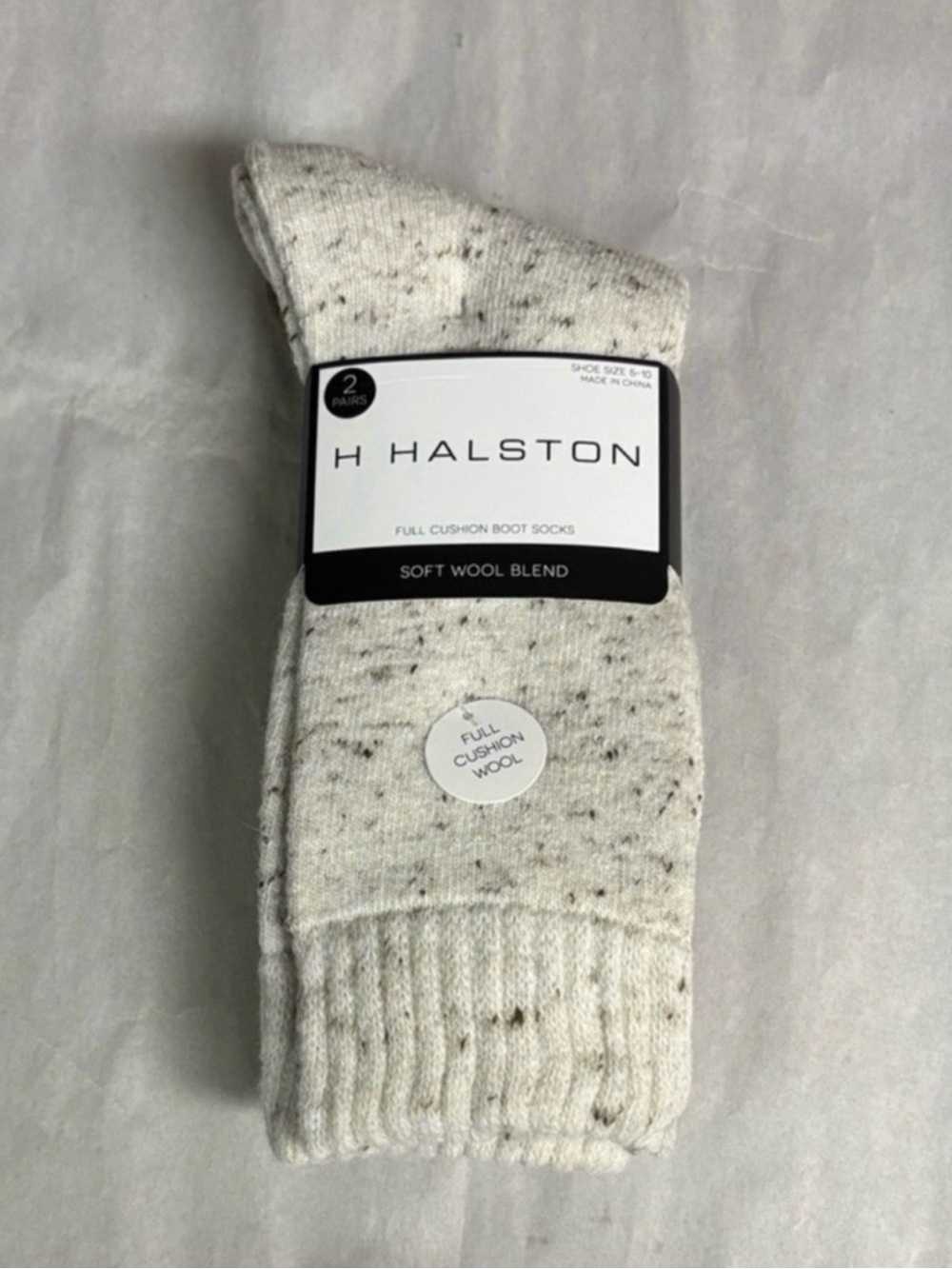 New H by Halston Socks Women’s 2 Pair Wool Blend Cushion Boot Sock Casual Active